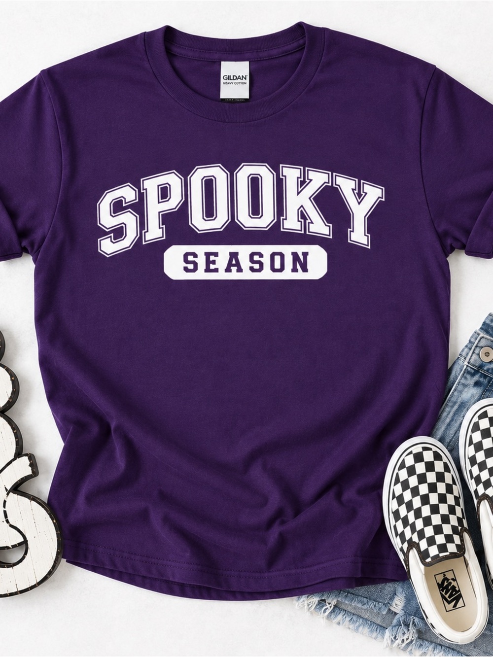Gildan Purple "Spooky Season" Graphic Tee